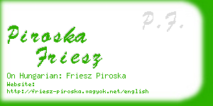 piroska friesz business card